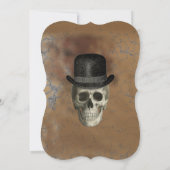 Invitation Crânes gothiques en Casquette Halloween Costume Pa (Dos)