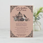 Invitation Crânes gothiques & Roses Remercient Amical (Debout devant)