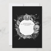 Invitation Crânes gothiques vintages Halloween Goth Invitatio (Dos)