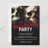 Invitation Crânes hantants pour la fête d'Halloween (Devant)