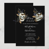 Invitation Crânes jusqu'à la mort Faites-nous partieMariage g (Devant / Derrière)