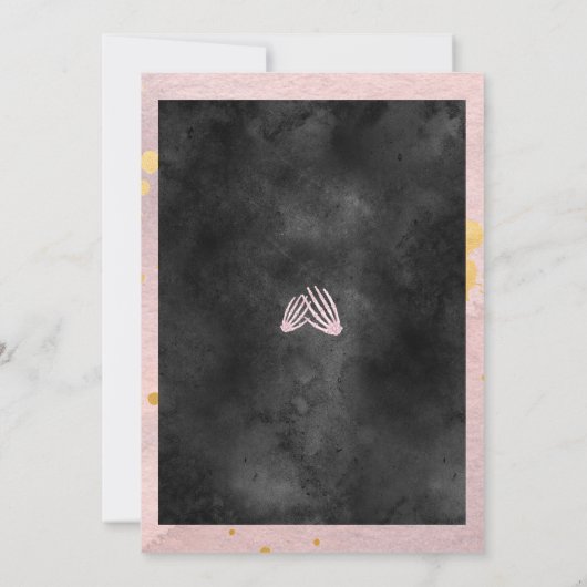 Invitation Crânes Squelette Jusqu'à ce que la mort nous sépar (Dos)