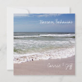 Invitation Crash des vagues sur la plage de sable (Devant)