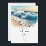 Invitation Crashing Ocean Waves Rustic Coastal Beach Wedding<br><div class="desc">Customisez comme vous voulez.</div>