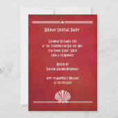 Invitation Cravate blanche d'art déco et cocktail de queues (Dos)