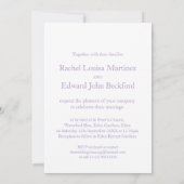Invitation Cravate cardiaque le noeud mariage blanc violet in (Dos)