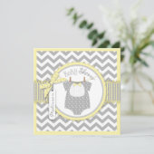 Invitation Cravate Chevron pour bébé Boy Bow Baby shower d'im (Debout devant)
