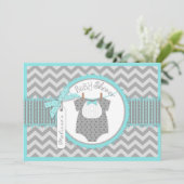Invitation Cravate Chevron pour bébé Boy Bow Baby shower d'im (Debout devant)