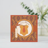 Invitation Cravate d'automne et Baby shower de garçons de la (Debout devant)