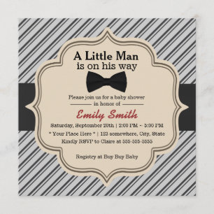 Invitation Cravate de la petite Baby shower de l'homme à l'ai