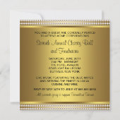 Invitation Cravate d'entreprise Gold et White Black (Dos)