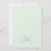 Invitation Cravate douce Coquette Green Bow Baby shower éléga (Dos)