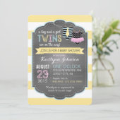 Invitation Cravate et Baby shower Tutu Twins (Debout devant)
