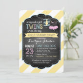 Invitation Cravate et Baby shower Tutu Twins (Debout devant)