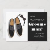 Invitation Cravate et robe de compagnie Chaussures Groomsman (Devant)