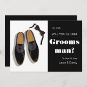 Invitation Cravate et robe de compagnie Chaussures Groomsman (Devant / Derrière)