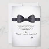 Invitation Cravate Groomsman noir en soie (Devant)