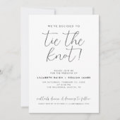 Invitation Cravate Mariage minimale le noeud intime Simple (Devant)
