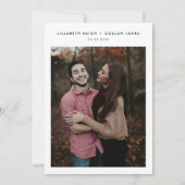 Invitation Cravate Mariage minimale le noeud intime Simple (Dos)