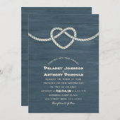 Invitation Cravate moderne Le Knot Plage unique Mariage nauti (Devant / Derrière)