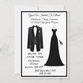 Invitation Cravate noire (Devant)