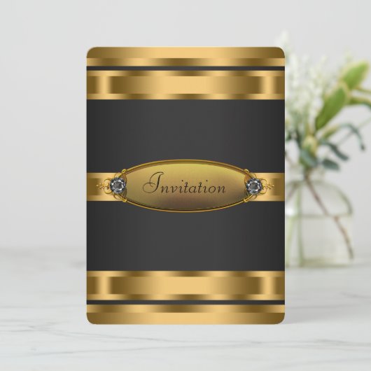 Invitation Cravate noire (Debout devant)