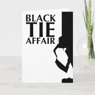 Invitation cravate noire : belle silhouette
