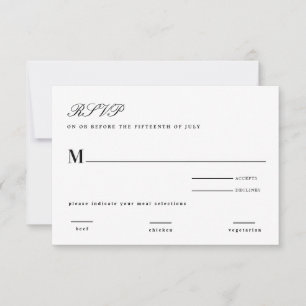 Invitation Cravate noire classique Mariage noir blanc