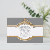 Invitation Cravate noire Elégance 2, Réception de mariage d'o (Debout devant)