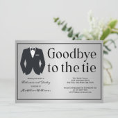 Invitation Cravate noire en argent officiel Tuxedo Retraite P (Debout devant)