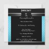 Invitation Cravate noire officielle Anniversaire Dîner (Devant)