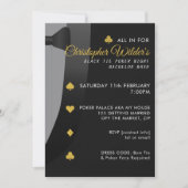 Invitation Cravate noire Poker Night Bachelor Party Invitatio (Devant)