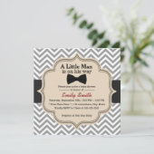 Invitation Cravate simple de Bow Baby shower de Little Man Ch (Debout devant)