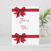 INVITATION **CRAVATE UN RIBBON ROUGE SUR VOTRE PARTI** NOËL (Debout devant)