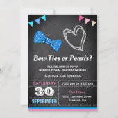 Invitation Cravates ou perles de Bow Parti de la révélation d (Devant)