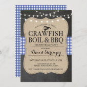 Invitation Crawfish BBQ à ébullition Tout âge Anniversaire Ho (Devant / Derrière)