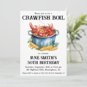 Invitation Crawfish Boil Birthday Party (Debout devant)