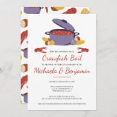 Invitation Crawfish Boil Couples de douche (Devant / Derrière)