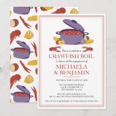 Invitation Crawfish Boil Couples de douche (Devant / Derrière)
