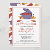 Invitation Crawfish Boil Couples de douche (Devant / Derrière)