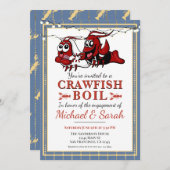 Invitation Crawfish Boil Couples de douche (Devant / Derrière)