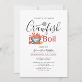 Invitation Crawfish Boil Couples Fiançailles Seafood Party (Devant)