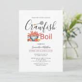 Invitation Crawfish Boil Couples Fiançailles Seafood Party (Debout devant)