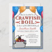Invitation Crawfish Boil événement spécial Anniversaire (Devant)