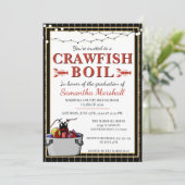 Invitation Crawfish Boil Graduate School Graduate Party (Debout devant)
