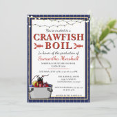 Invitation Crawfish Boil Graduate School Graduate Party (Debout devant)
