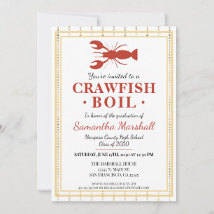 Invitation Crawfish Boil High School College Graduation Party