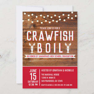 Invitation Crawfish Boil High School Graduation Party
