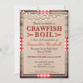 Invitation Crawfish Boil Rustic School Graduation Party (Devant)