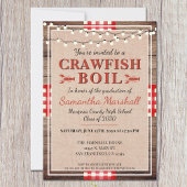 Invitation Crawfish Boil Rustic School Graduation Party